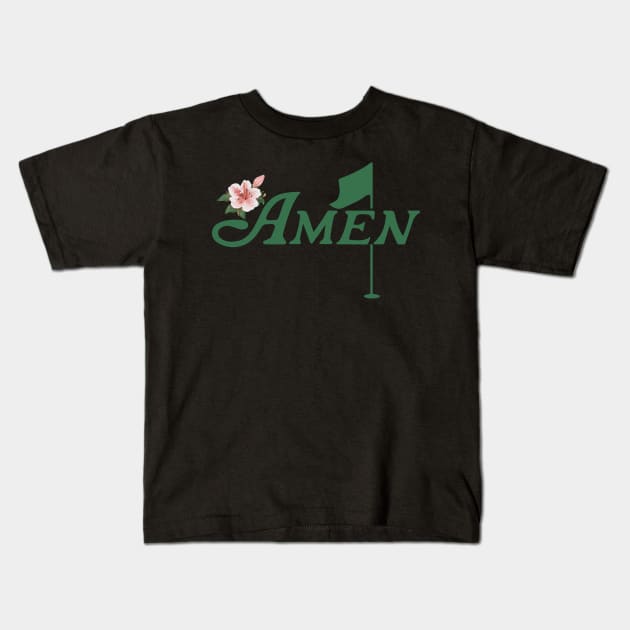 Amen Masters Golf Kids T-Shirt by TDH210